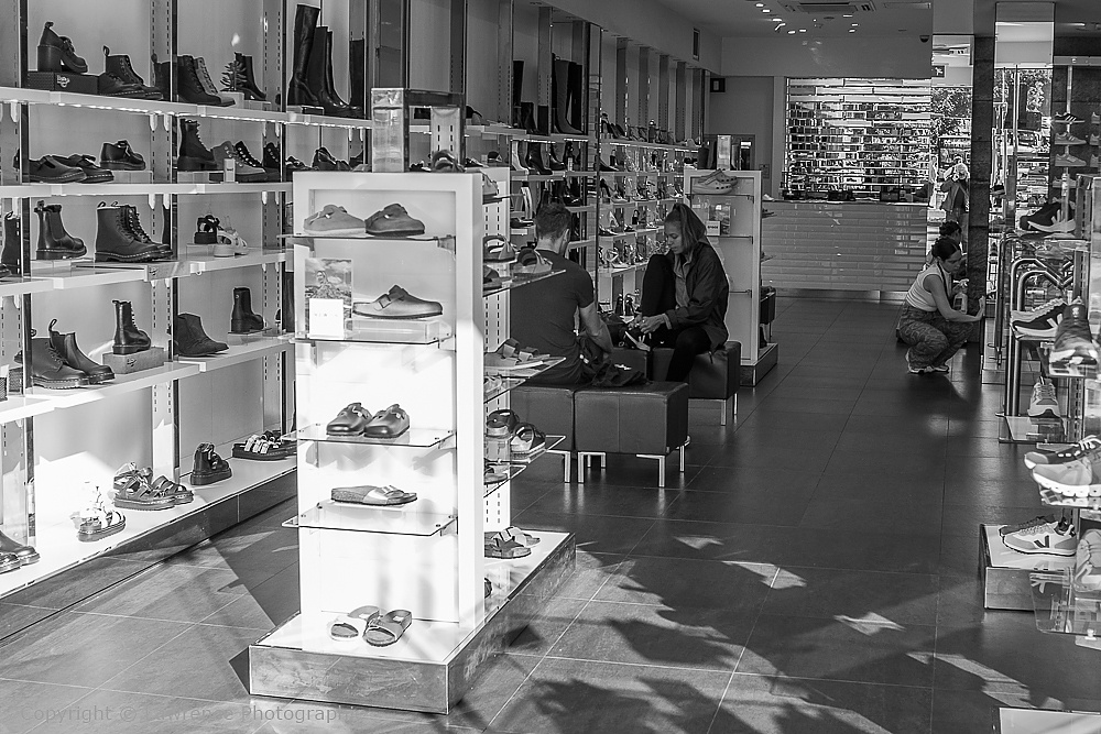 Shoe Shop in Princes Street, Edinburgh, Scotland