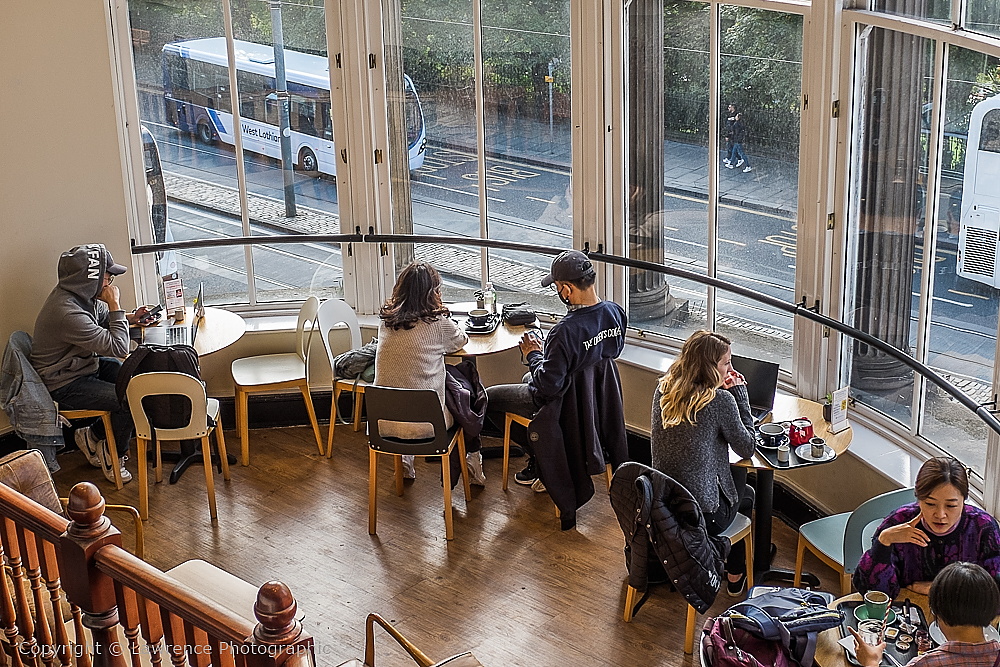 Waterstones Book Shop Cafe at Princes Street, Edinburgh, Scotland