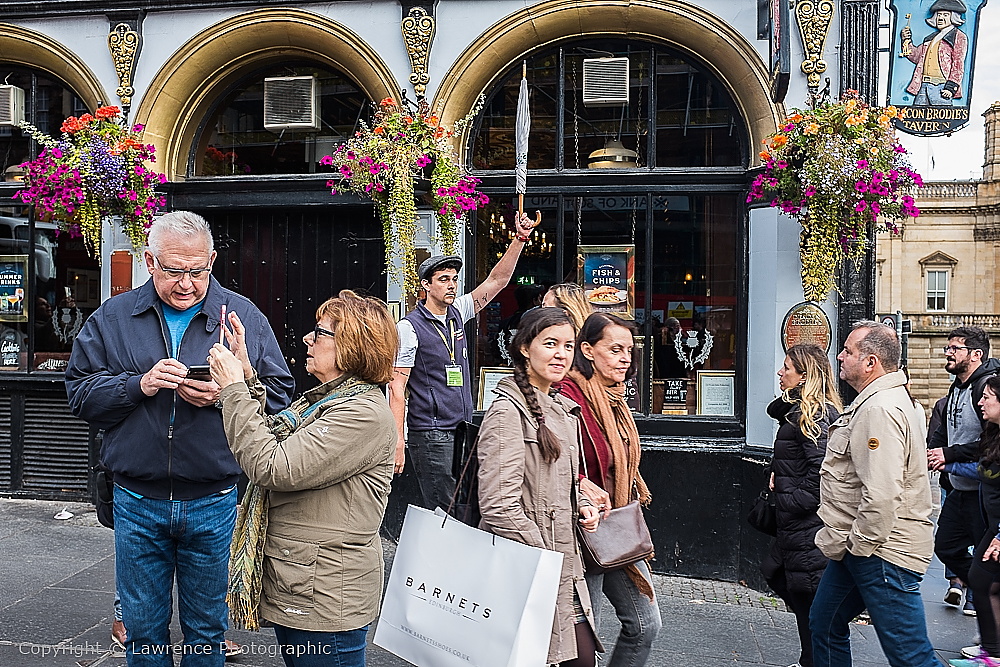 The Lawnmarket (Royal Mile) at George IV Bridge, Edinburgh, Scotland